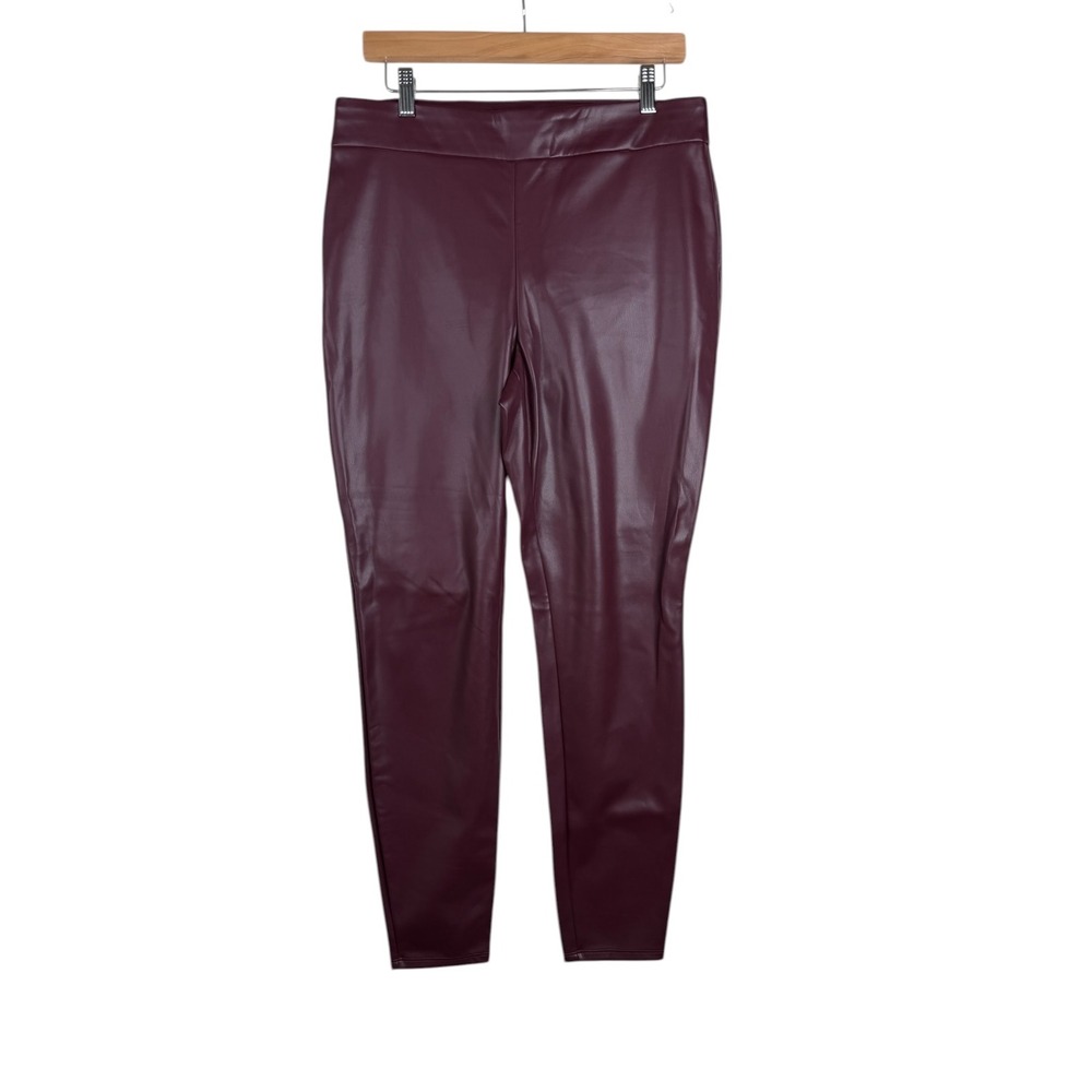 Bar IIIโ Faux Leather Skinny Pants size Large Red